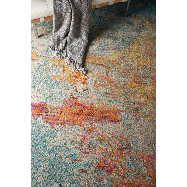 Etta Avenue Bourgeois Tufted Blue/Red/Orange/Yellow Rug & Reviews